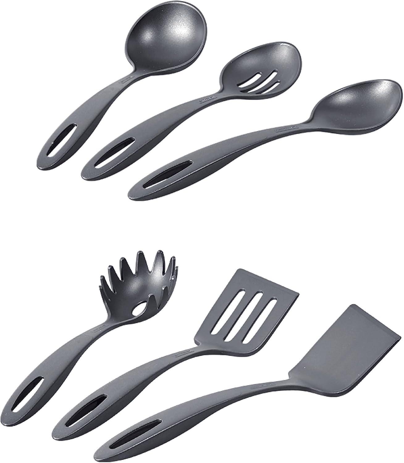 15-Piece Silver Nonstick Aluminum Cookware Set with Utensils