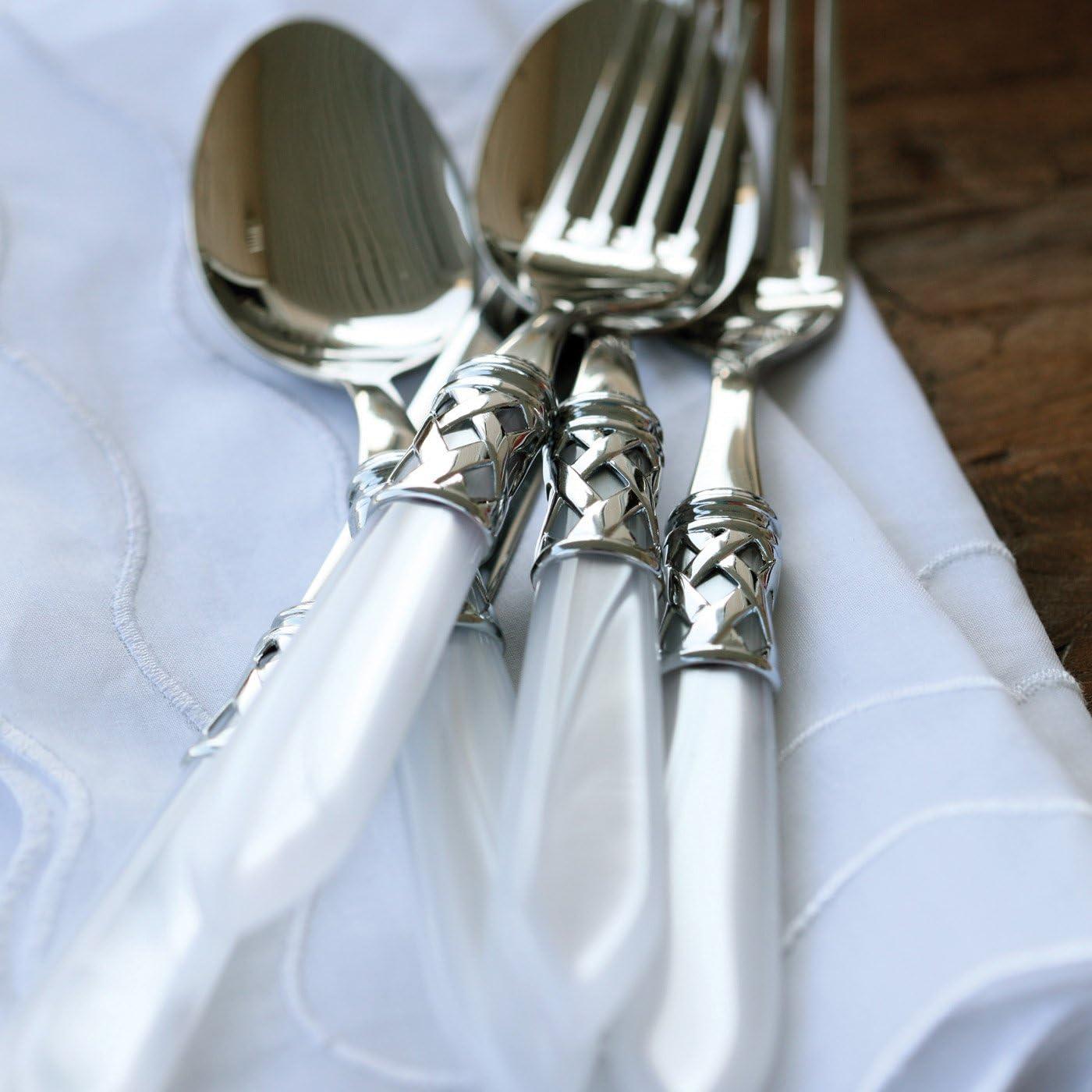 Brilliant White Stainless Steel Traditional Serving Fork, 9.5"