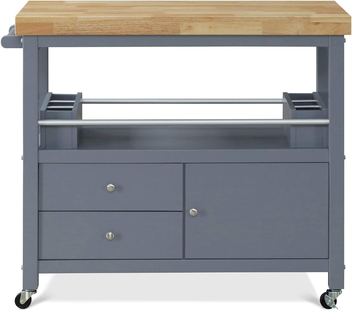 ClickDecor Gerolakkos ClickDecor Anson Kitchen Island Bar Cart with Storage
