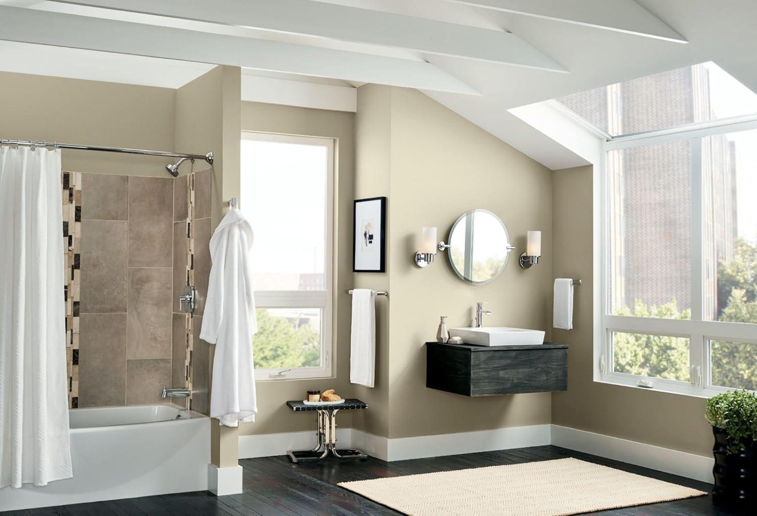 Moen Adjustable Curved Shower Rod 72 " X 72 " Chrome Finish
