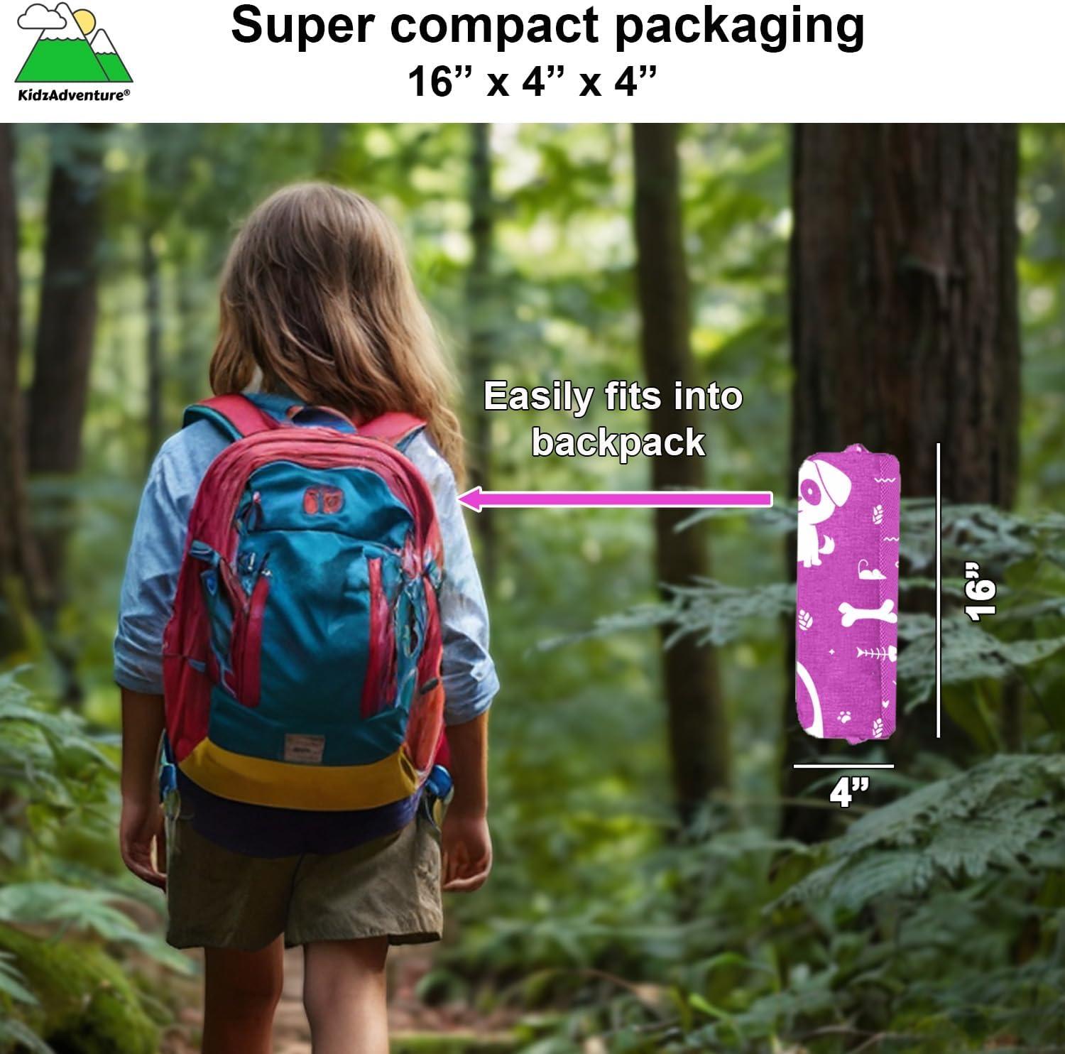 KidzAdventure 2 in 1 Kids Play Tent/Kids Tent for Camping | 1 – 2 Person Backpacking Tent for Kids | Ultralight Indoor & Outdoors Kids Tents – Best Friends Theme
