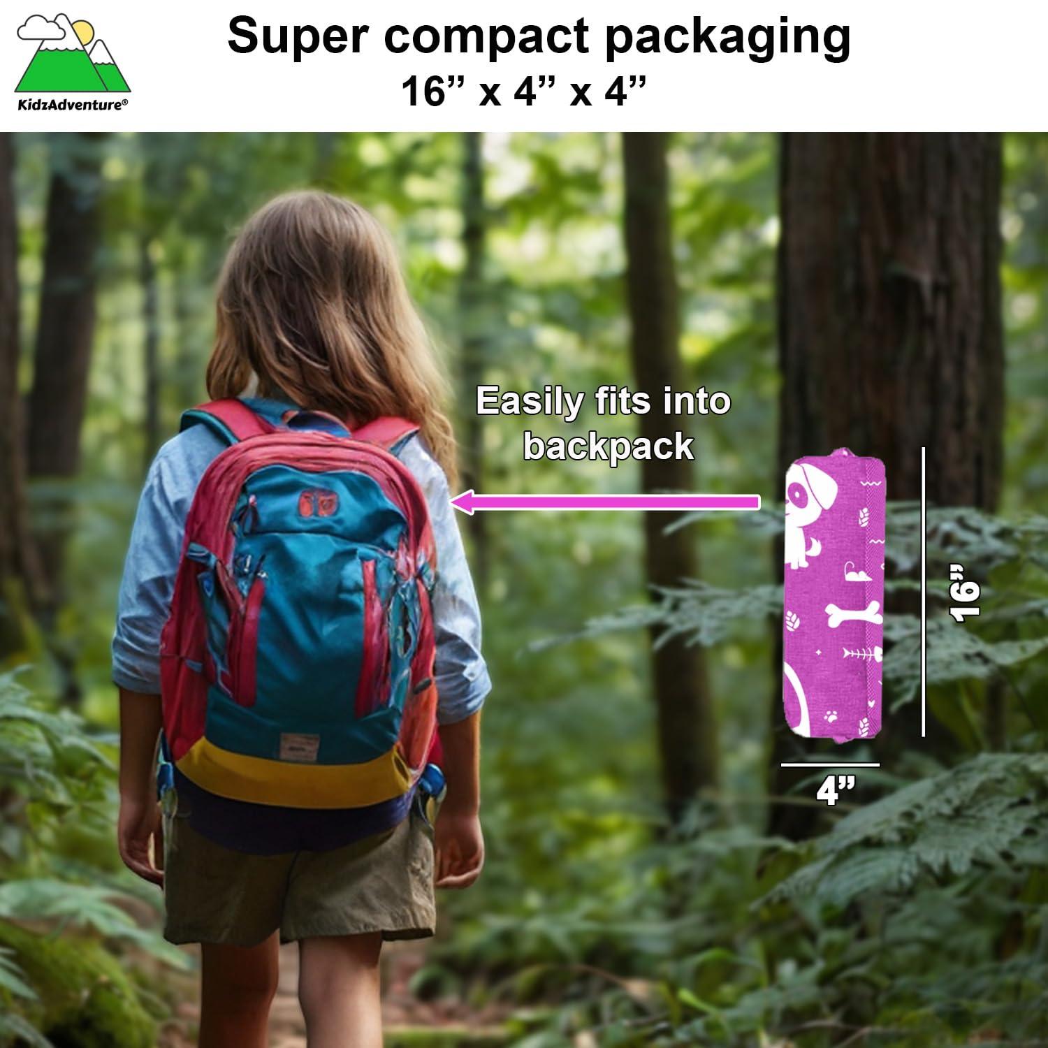 KidzAdventure 2 in 1 Kids Play Tent/Kids Tent for Camping | 1 – 2 Person Backpacking Tent for Kids | Ultralight Indoor & Outdoors Kids Tents – Best Friends Theme