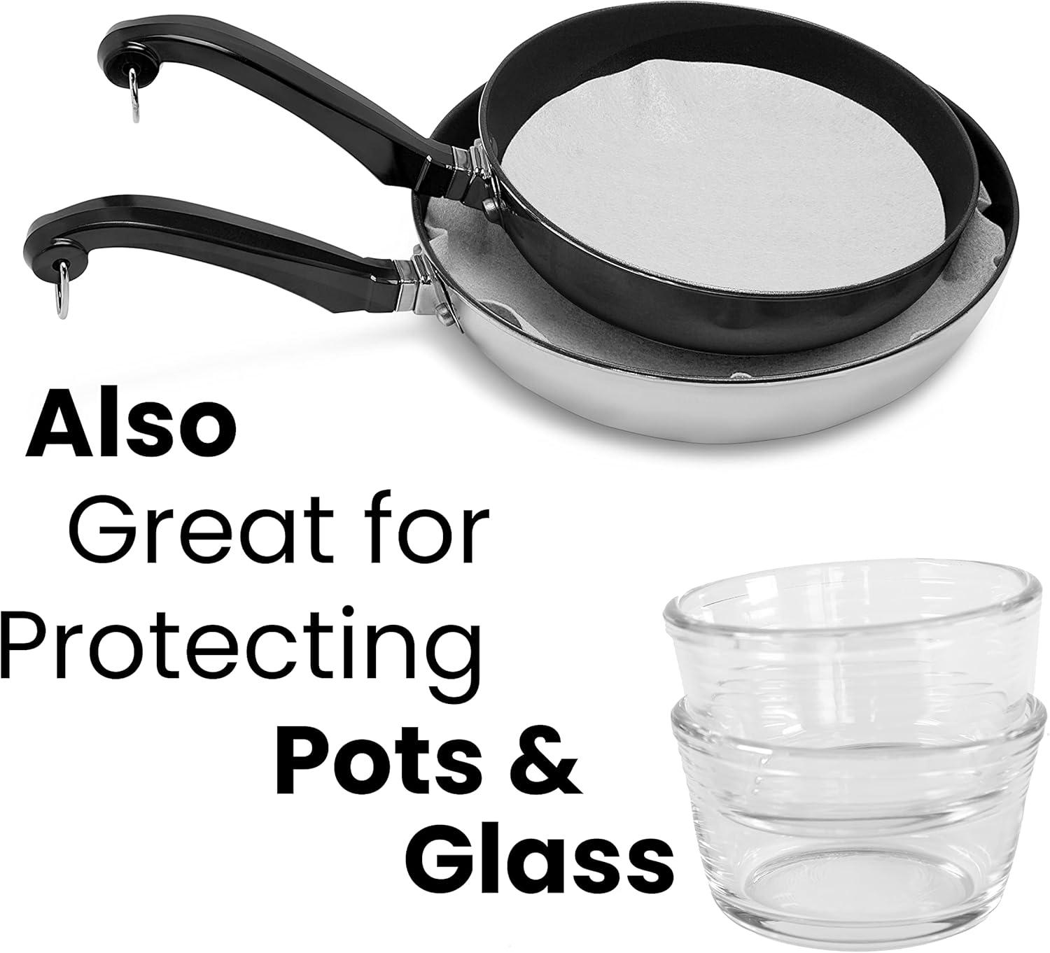 Felt Plate China Storage Dividers Protectors White Large Thick and Premium Soft 144 packs (72 pcs 7.5", 36 pcs 5" and 36 pcs 10.5")