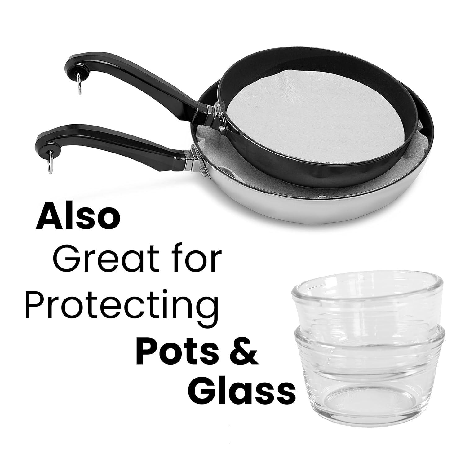 Felt Plate China Storage Dividers Protectors White Large Thick and Premium Soft 144 packs (72 pcs 7.5", 36 pcs 5" and 36 pcs 10.5")