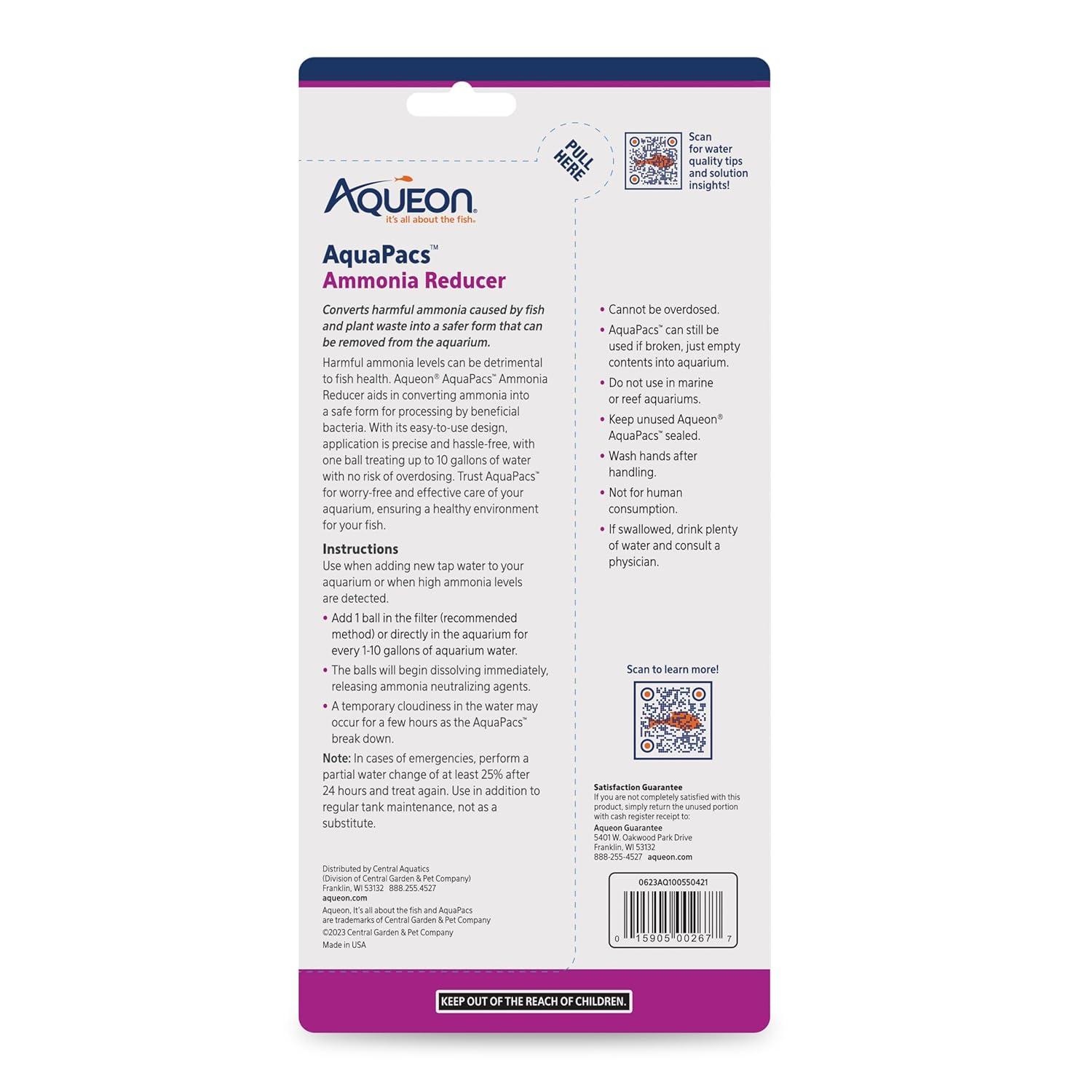 Aqueon AquaPacs Ammonia Reducer 12-pack