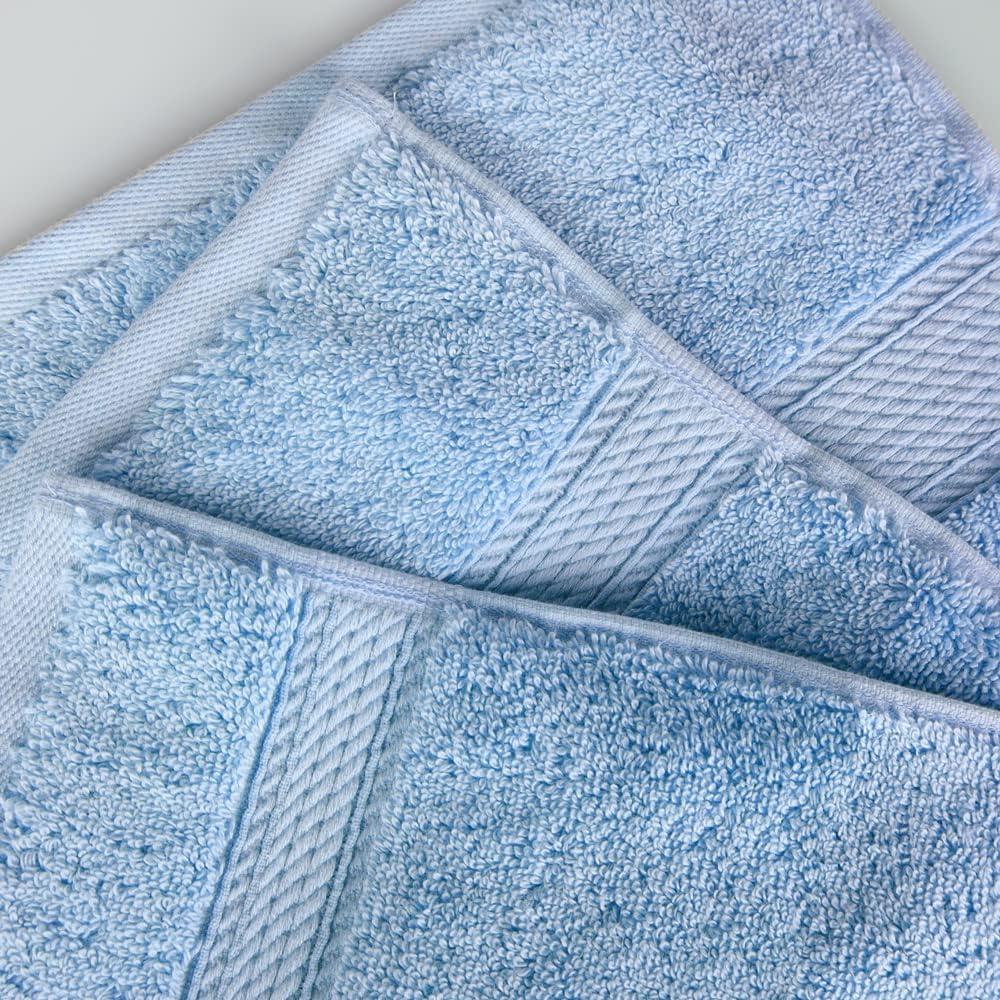 Premium Egyptian Cotton Highly Absorbent Assorted 3-Piece Plush Towel Set - 30" x 55", 20" x 30", 13" x 13"