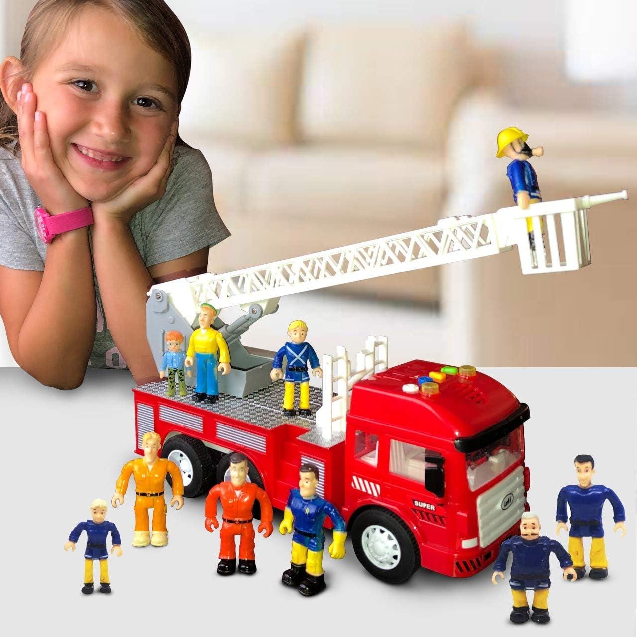 Bright Colored Fireman and Family Toy Figures Set