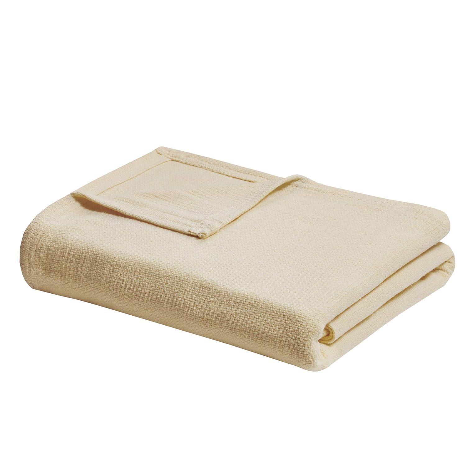 Freshspun Basketweave Cotton Bed Blanket