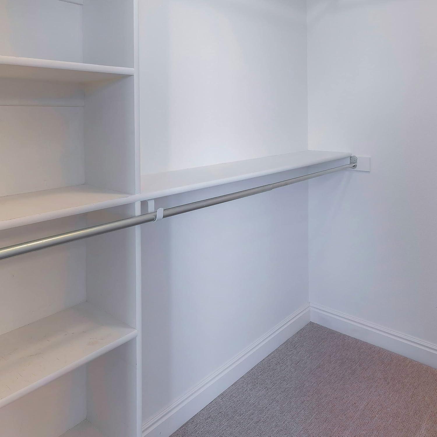 Design House Steel Adjustable 27" to 48" Closet Rod, Polished Chrome