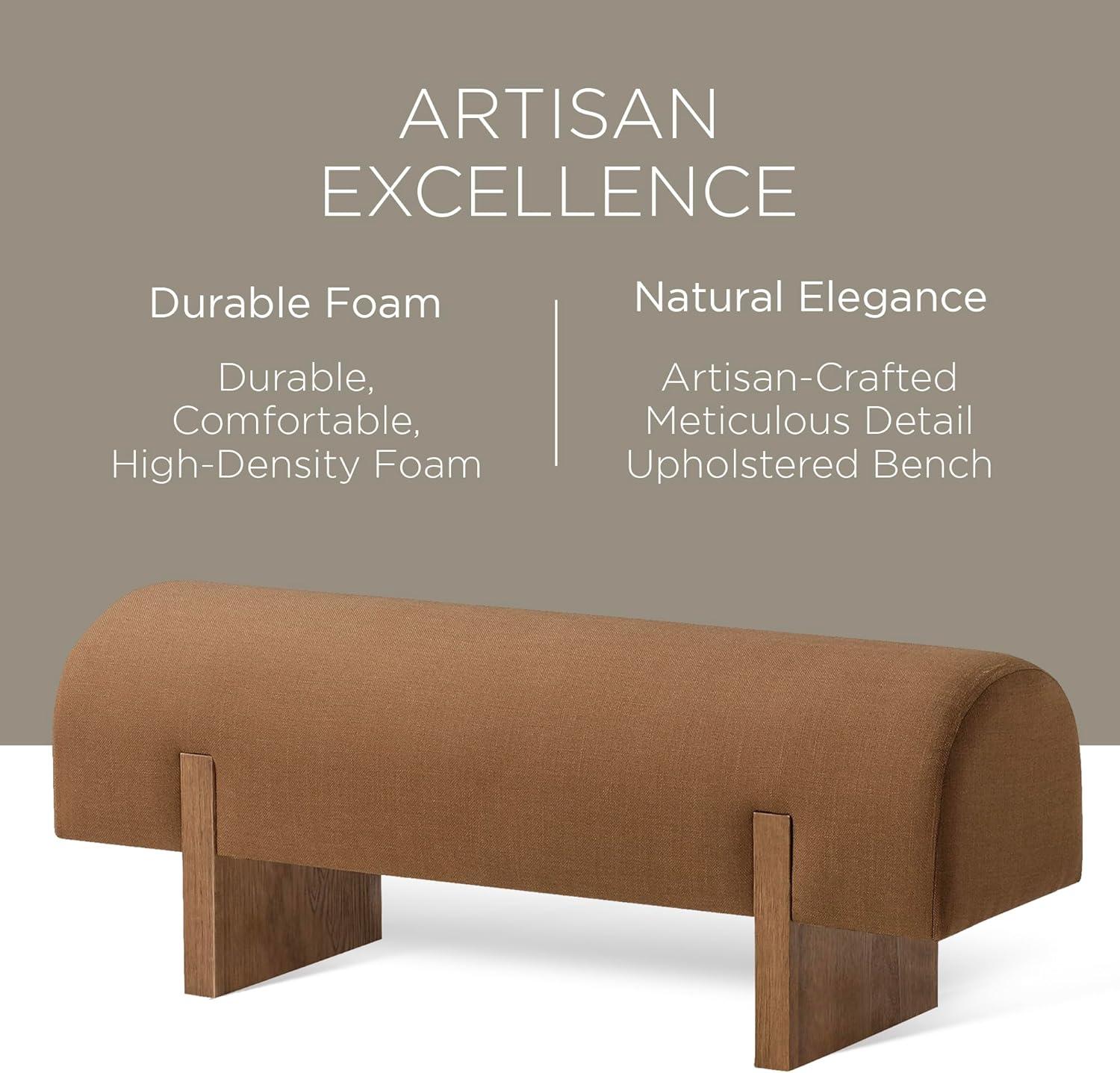 Maven Lane Juno Modern Upholstered Wooden Bench