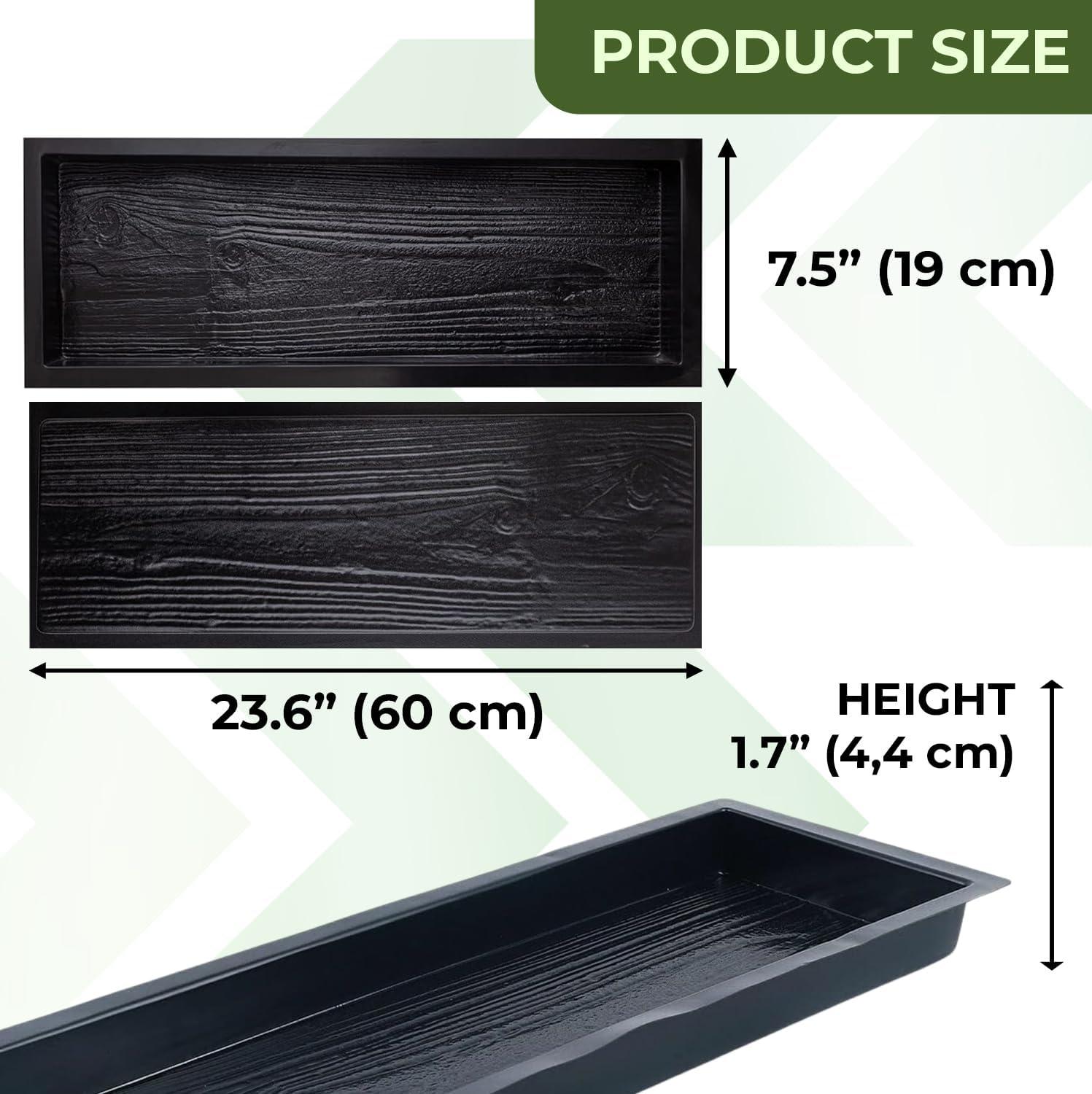 Big DIY Precast Concrete Molds 2 pcs Wooden Pavers Cement Paver Mold - Pathmaker ii Mold Hormigon Molde - Paving Stone Molds for Concrete - DIY Stepping Stone Forms