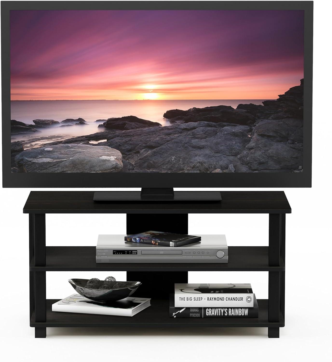 Sully 3-Tier TV Stand for TV up to 40, Espresso/Black, 17076EX/BK