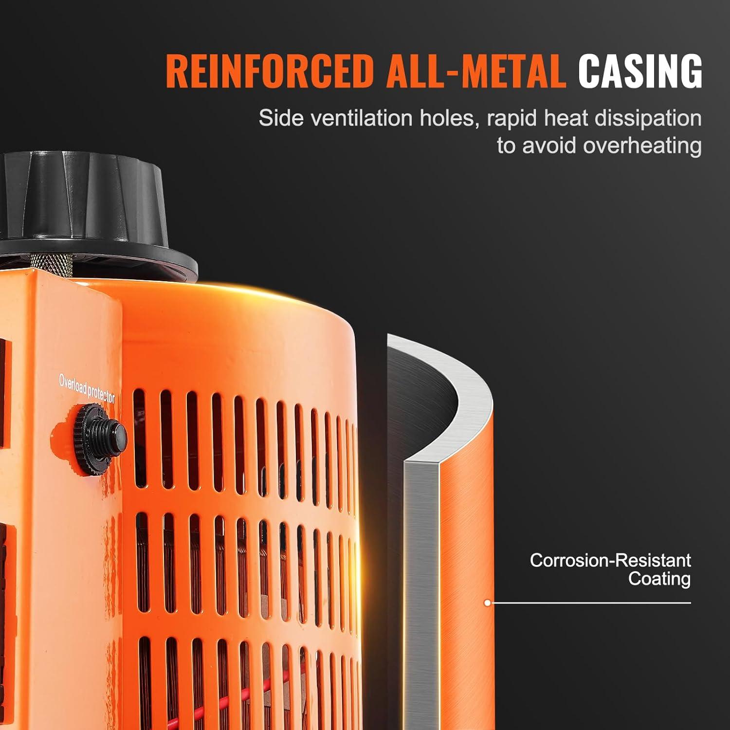 VEVOR VEVOR 500VA Auto Variable Voltage Transformer, 15.3 Amp, 110V Input 0-130V Output AC Voltag KBBYQZZBS5002NBX7V1