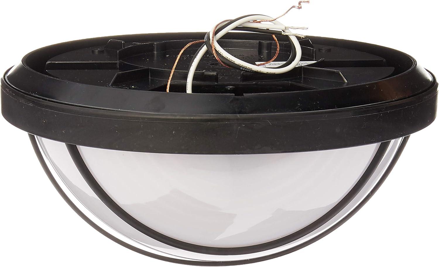 Modern 10" Black Poly Round Cage Outdoor Wall Light