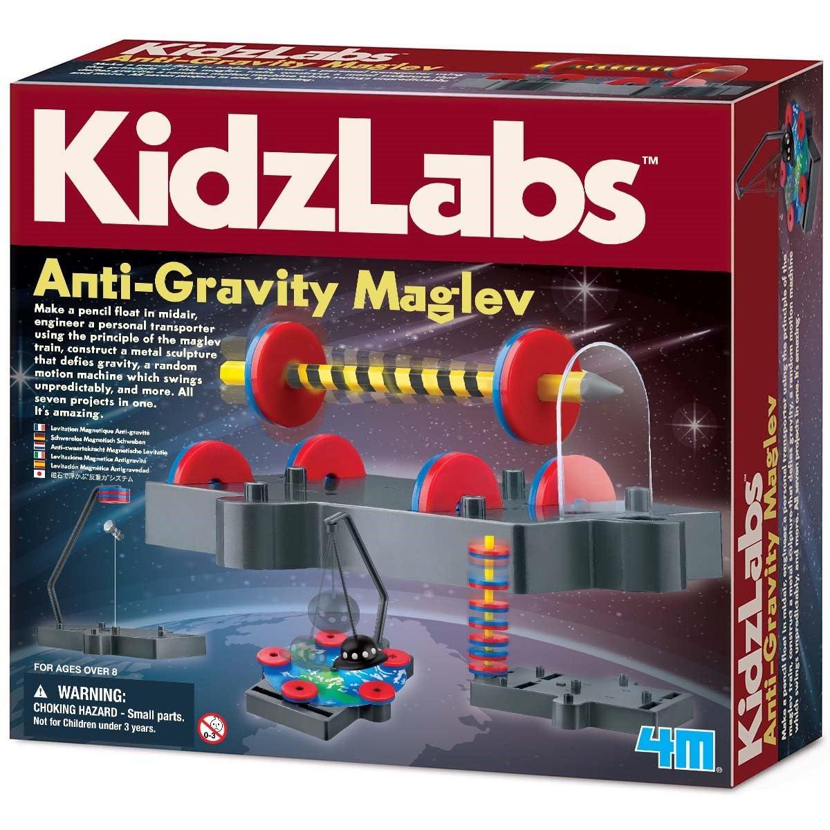 4M: KidzLabs Anti-Gravity Maglev - 7 Physics Projects, Magnetic Levitation STEM