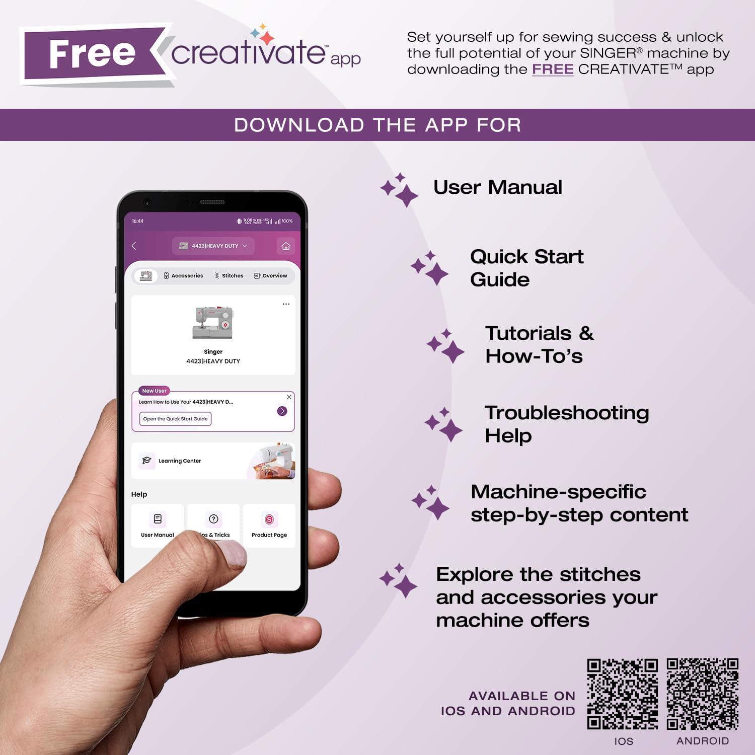 SINGER M1150 Mechanical Sewing Machine With 45 Stitch Applications, LED Light & 1-Step Buttonhole | Smart Choice for Gifting (Black)