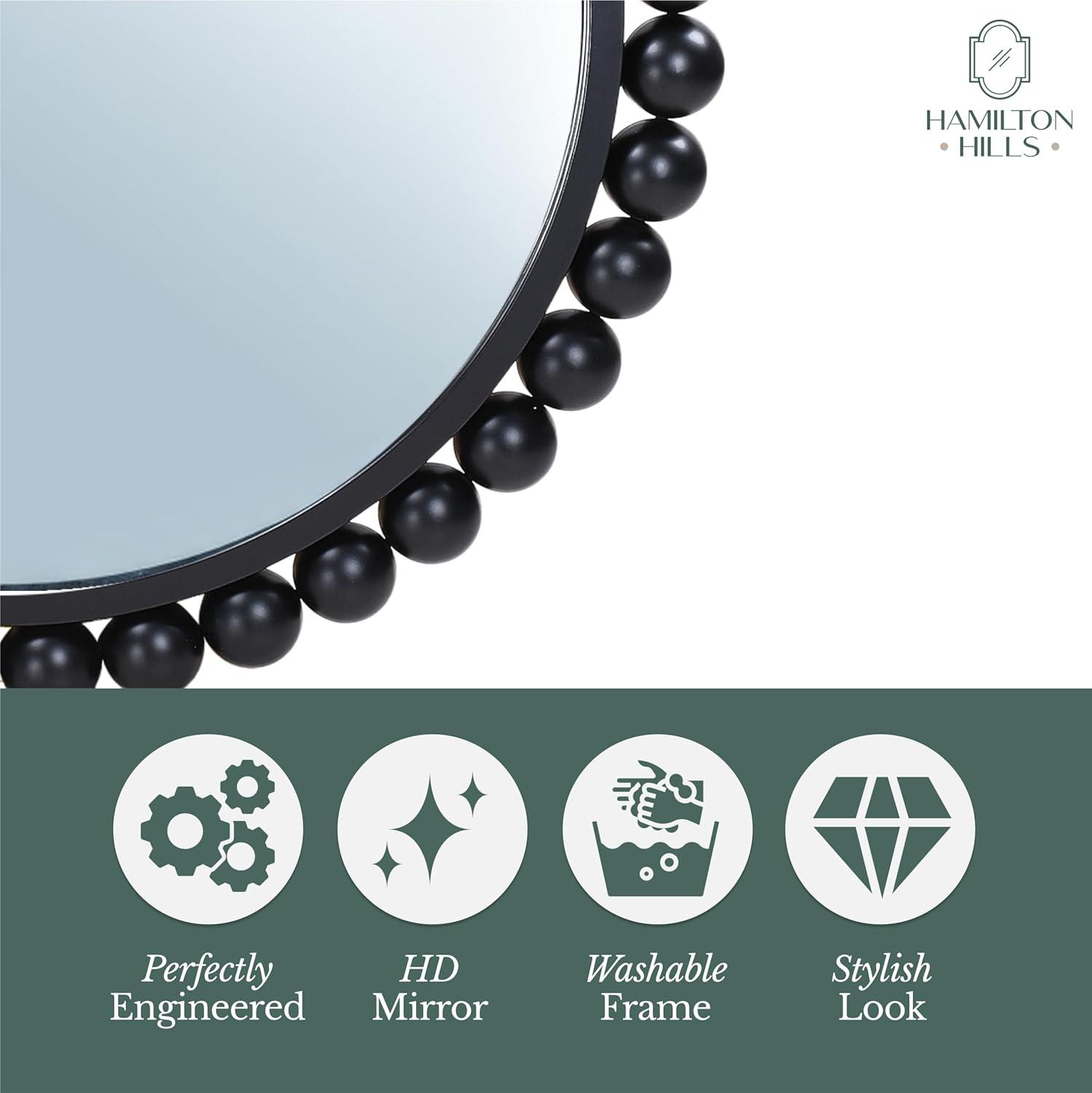 Hamilton Hills 24" Bronze Circle Deep Set Metal Round Frame Mirror Contemporary