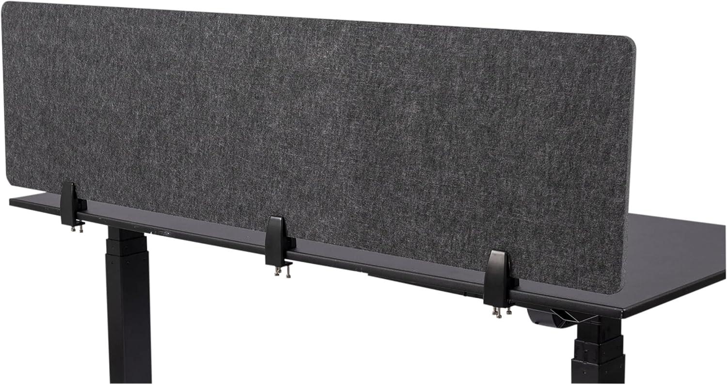 ReFocus Raw Clamp-On Acoustic Desk Divider  Reduce Noise and Visual Distractions with this Lightweight Desk Mounted Privacy Panel (Castle Gray, 59" x 16" , 23.6" x 16" , & 23.6" x 16" )