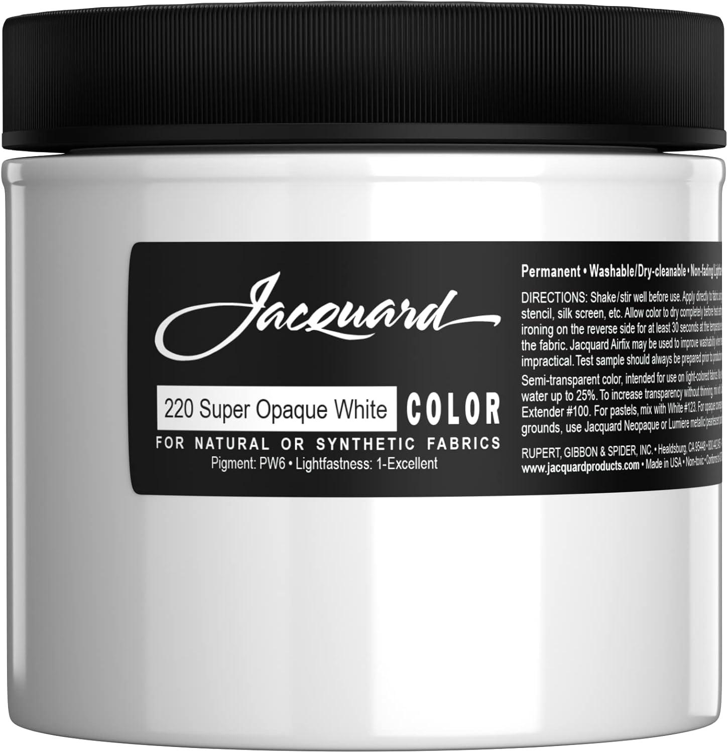 Jacquard 8oz Super Opaque White Textile Paint