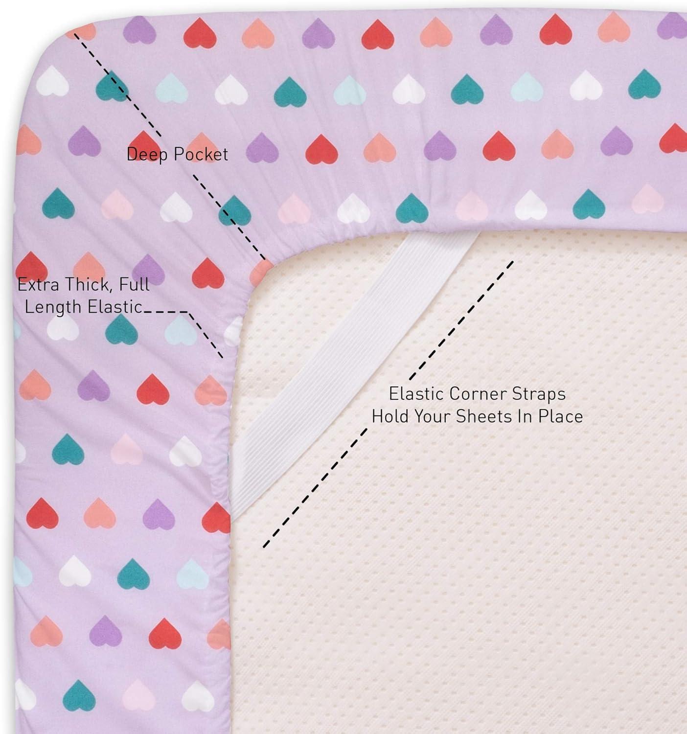 Hearts Microfiber Kids' Sheet Set By Sweet Home Collection®