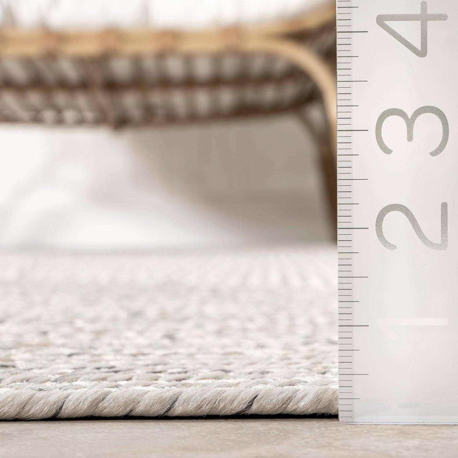 nuLOOM Wynn Braided Indoor/Outdoor Ivory 2' x 3' Casual Area Rug