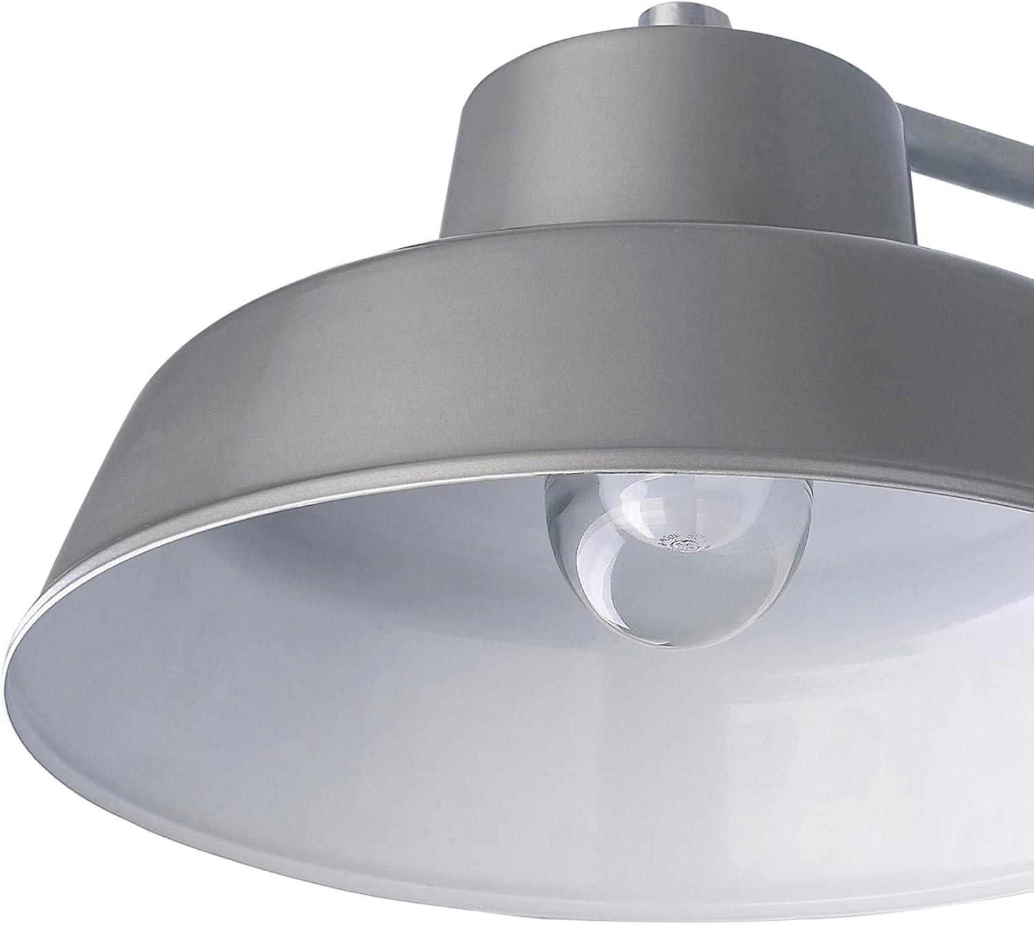 Canarm BL14CWS All Weather 1-Bulb Ceiling or Wall Mount All Weather Light with Clear Glass Globe, Grey Medium
