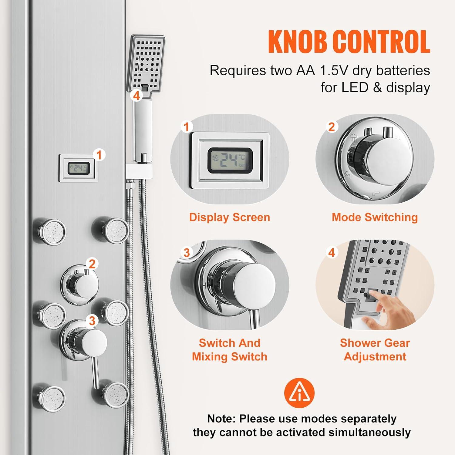 52.8'' Shower Panel with Full Body Shower Head