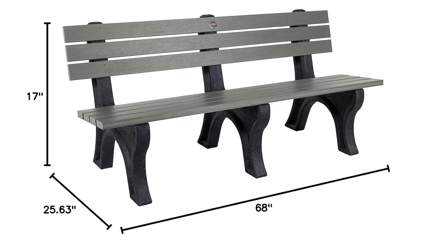 highwood  PROFESSIONAL Aurora Traditional 6 ft Commercial Park Bench Coastal Teak