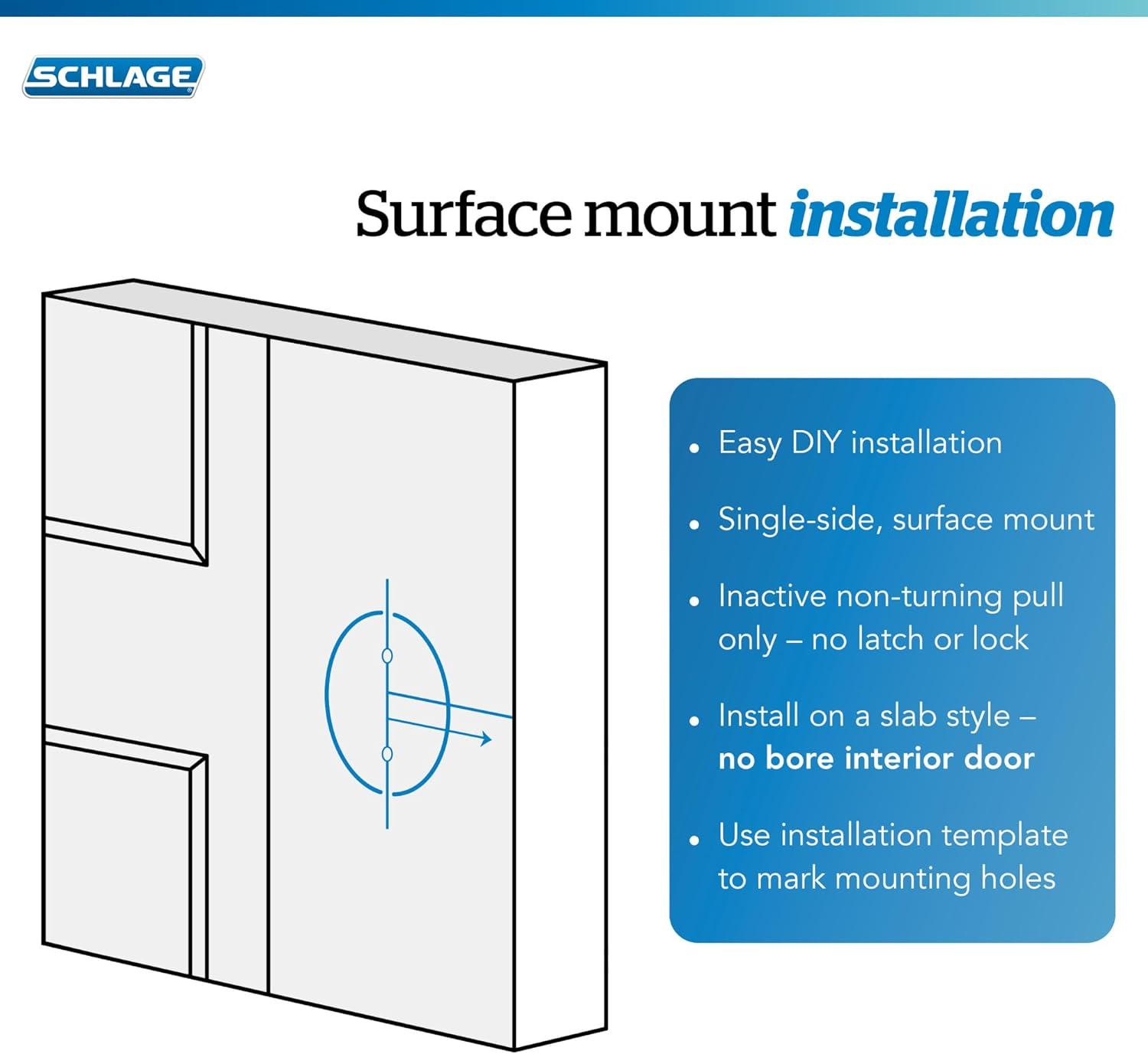 Accent Lever with Addison Trim Non-Turning Lock