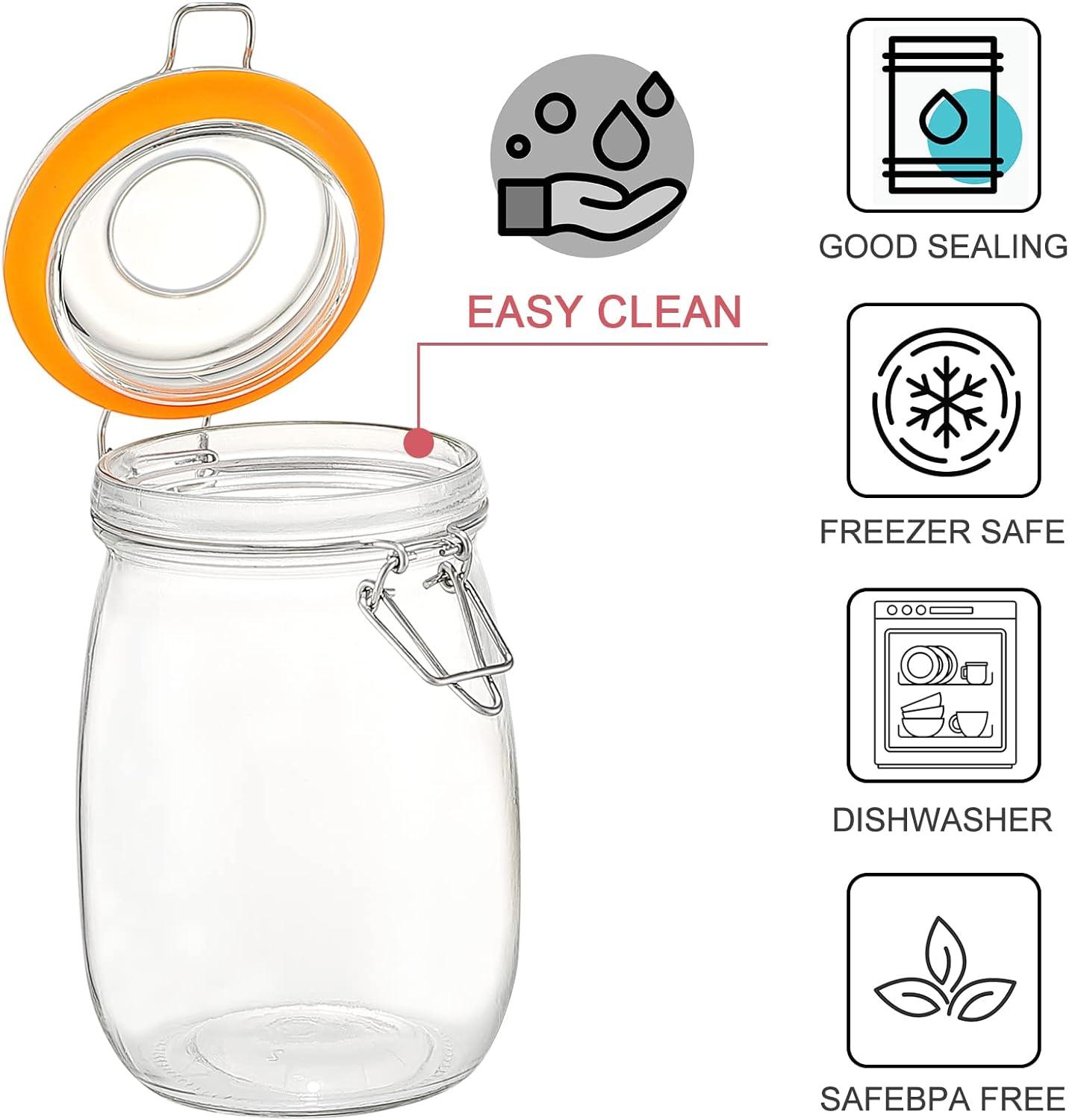 Clear BPA-Free Glass Wide Mouth Mason Jars Set