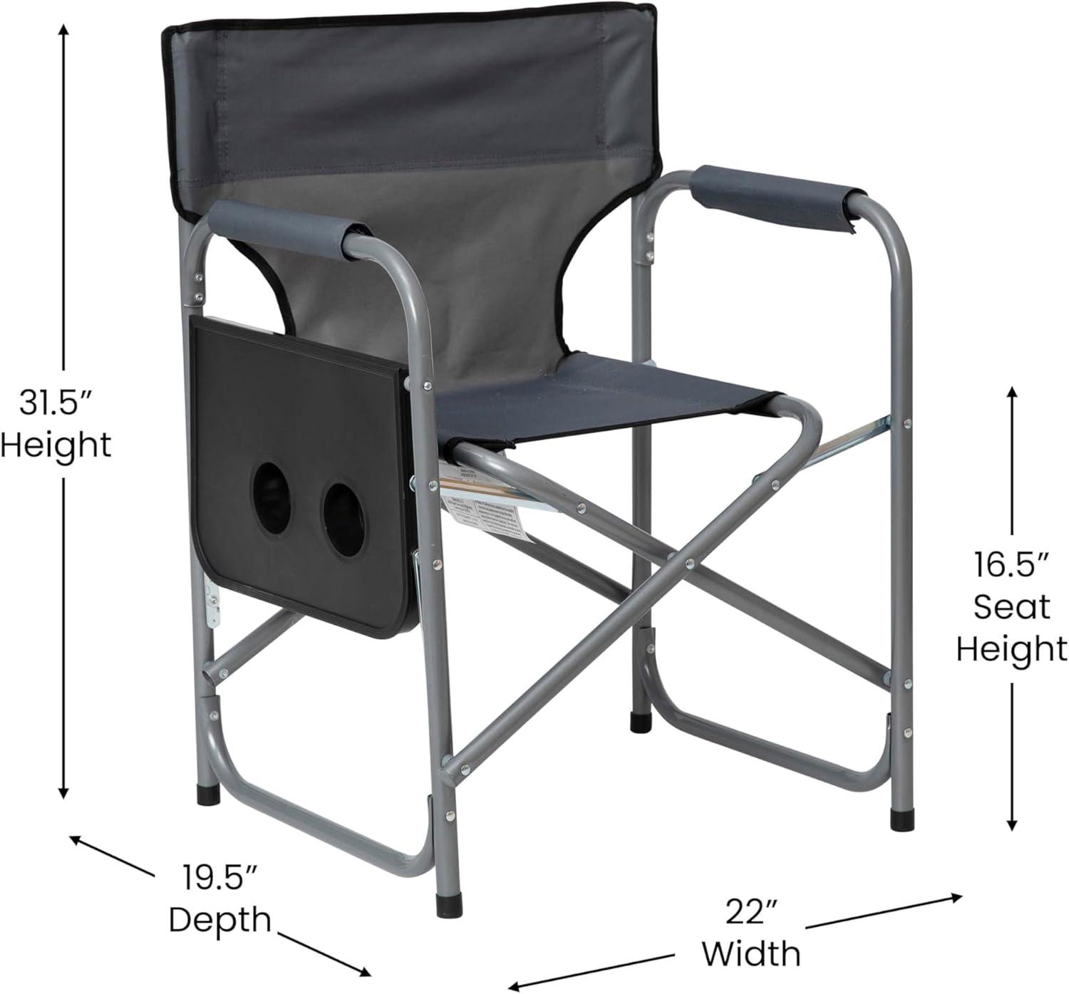 Flash Furniture Steel Camping Chair, Gray