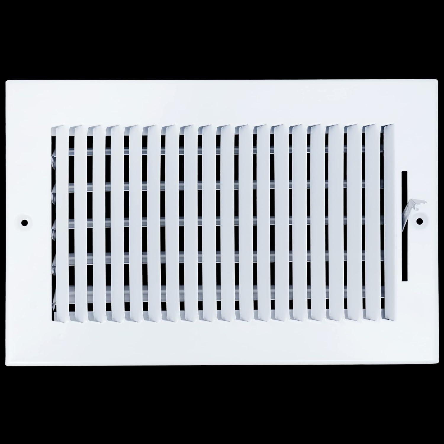 White Steel 10x6 Duct Opening Air Supply Register