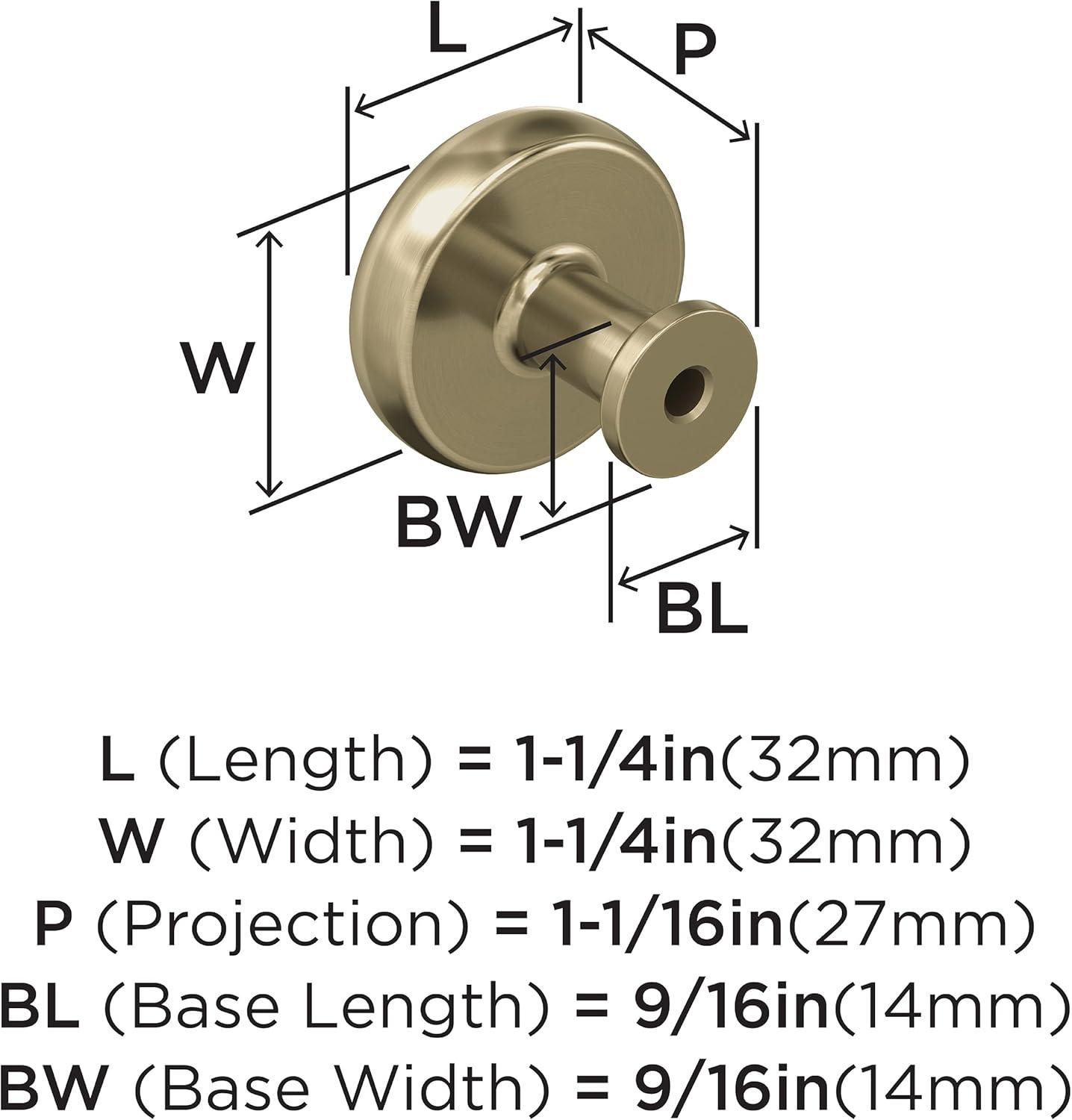 Amerock Factor Cabinet or Drawer Knob, 1-1/4 inch (32mm) Diameter