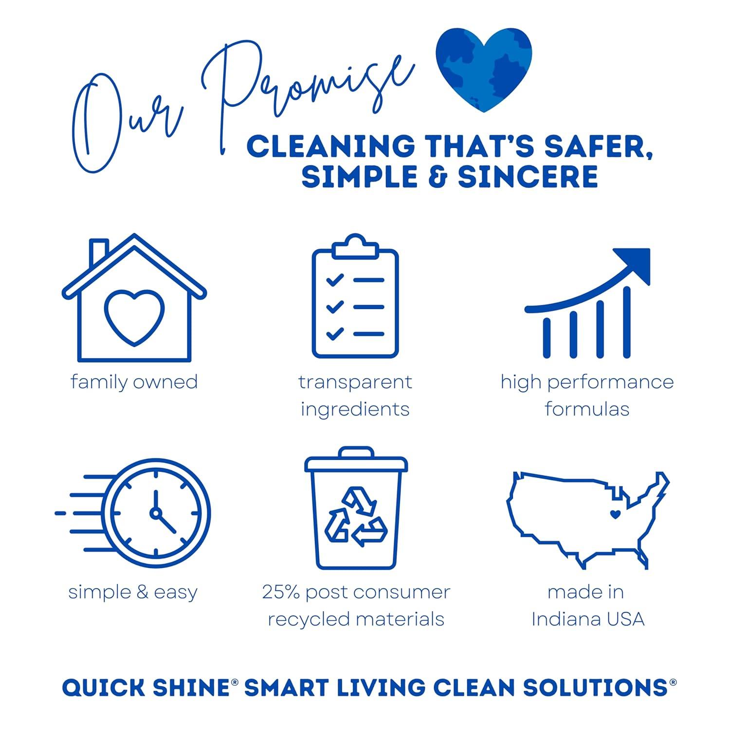 Quick Shine Multi-Surface Floor Finish & Polish, PFAS-Free Formula, 64 fl oz