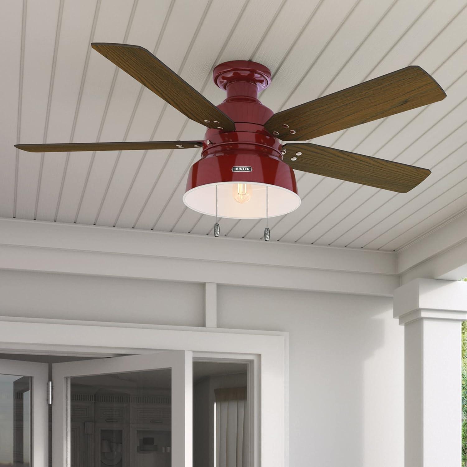 52" Mill Valley 5-Blade Outdoor Ceiling Fan with Light Kit