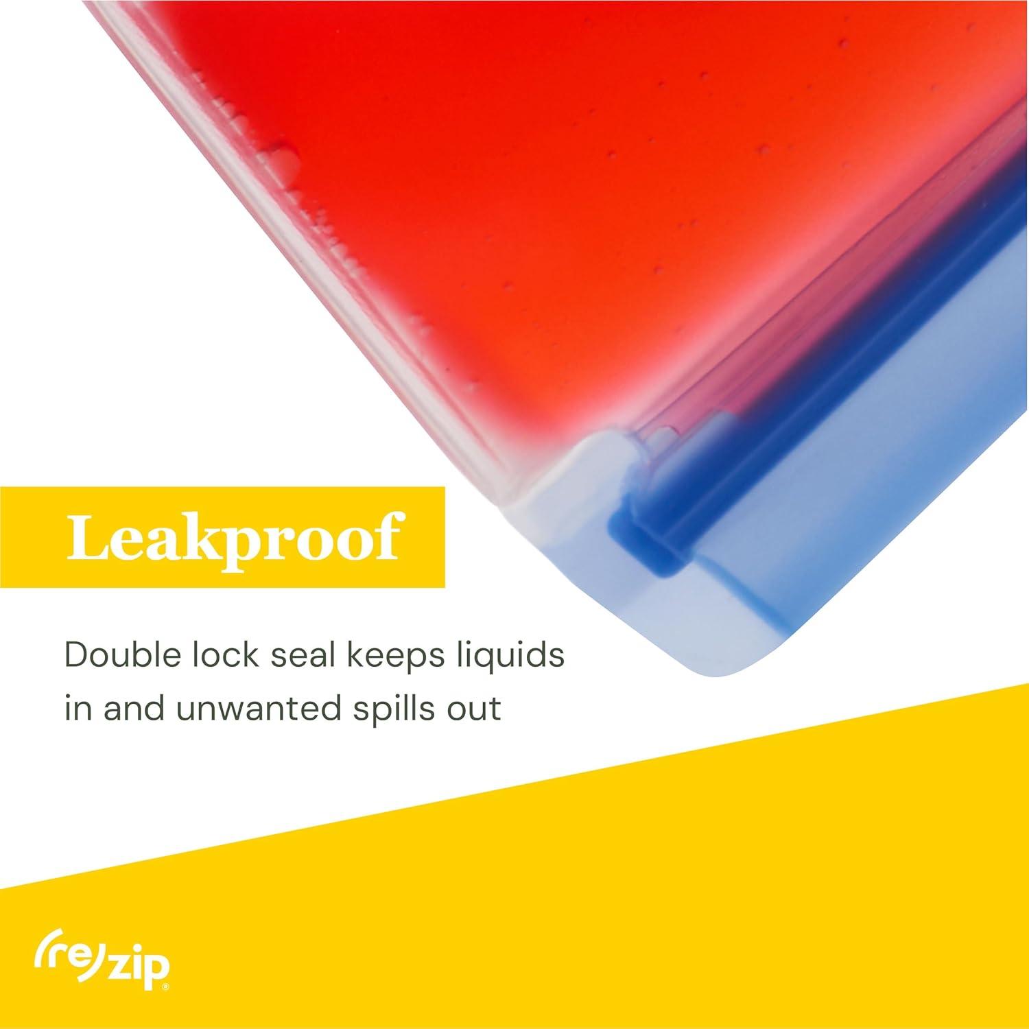 (re)zip Reusable Leakproof Food Storage Sandwich Lunch Bag Family Pack - 10pk