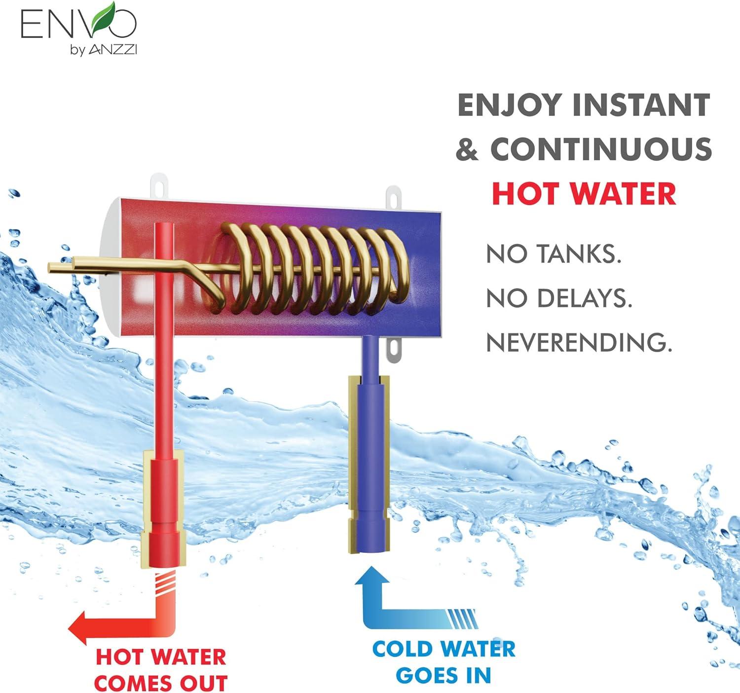 Envo ANZZI 3.5 Kw Tankless Electric Water Heater - Single Point of Use