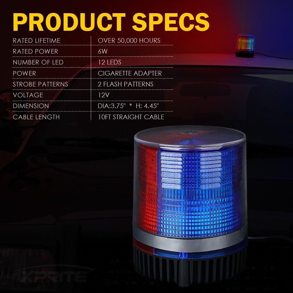 XPRITE 12 LED 6W LED Clearance & Marker Lights 12V fits All Vehicles Magnetic Mount