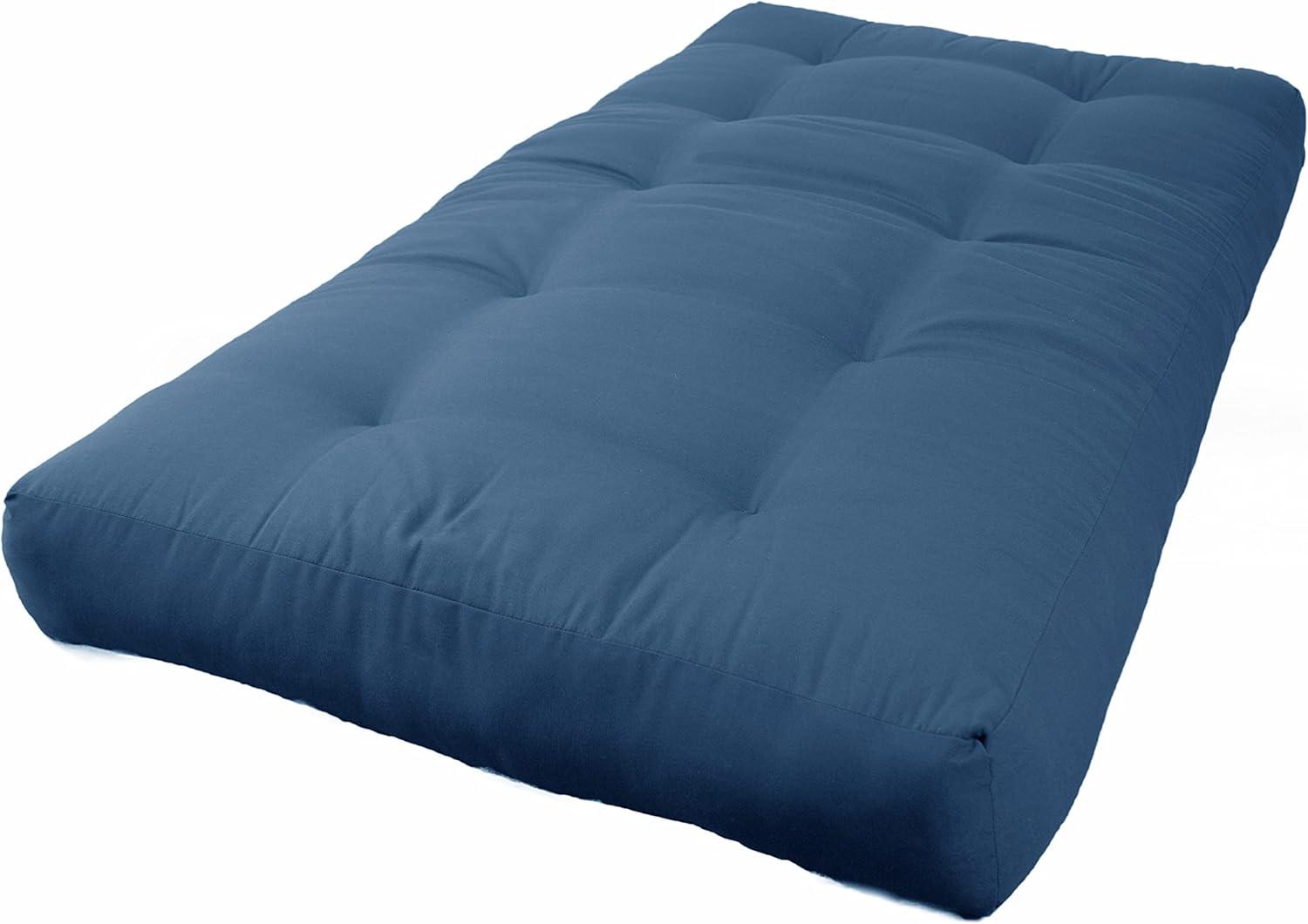 Blazing Needles Renewal 8-inch Twill Twin-size Futon Mattress - Indigo