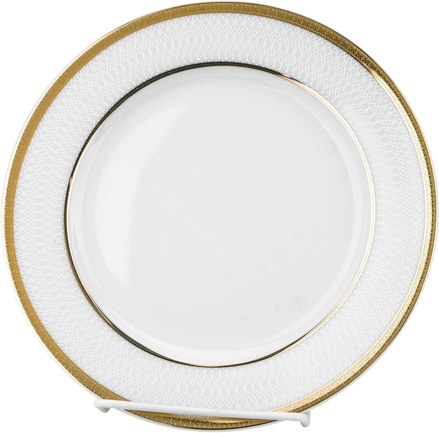 Lorren Home Trends 24 Piece Gold Porcelain Dinnerware Service for 4-Josephine
