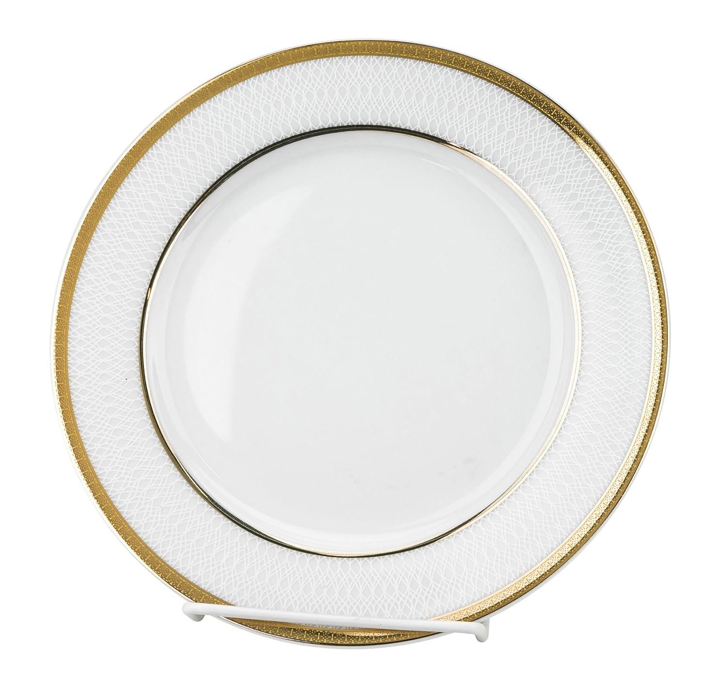 Lorren Home Trends 24 Piece Gold Porcelain Dinnerware Service for 4-Josephine