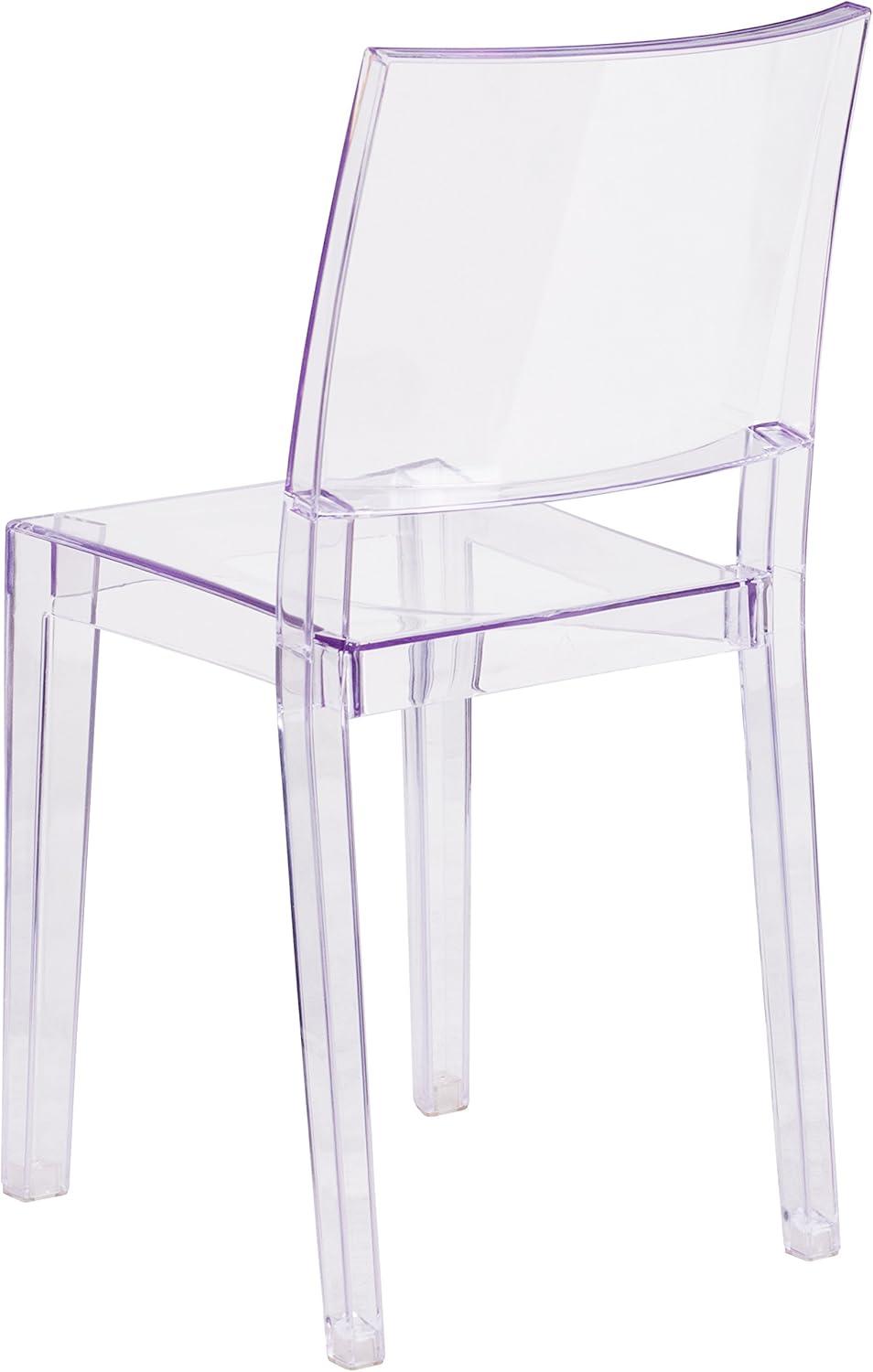 Flash Furniture Phantom Series Transparent Stacking Side Chair