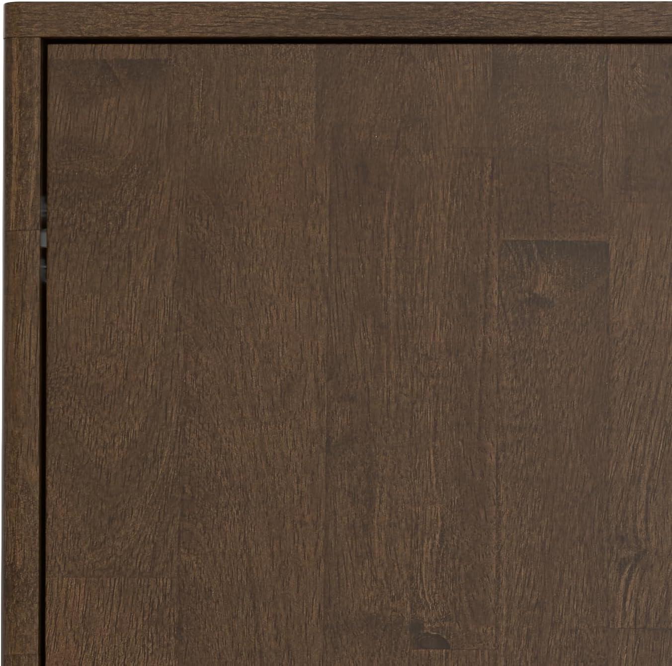 Simpli Home Harper 38"W Solid Wood Mid-Century Modern 2-Door Sideboard Buffet with Adjustable Shelves
