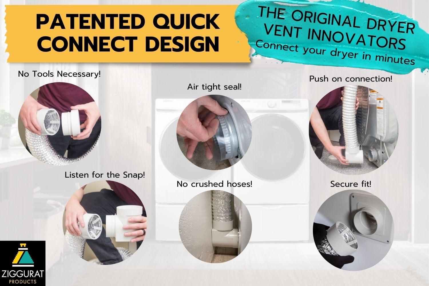 STV-S Dryer Duct Connector - DIY Easy Dryer Vent Hookup Kit - by