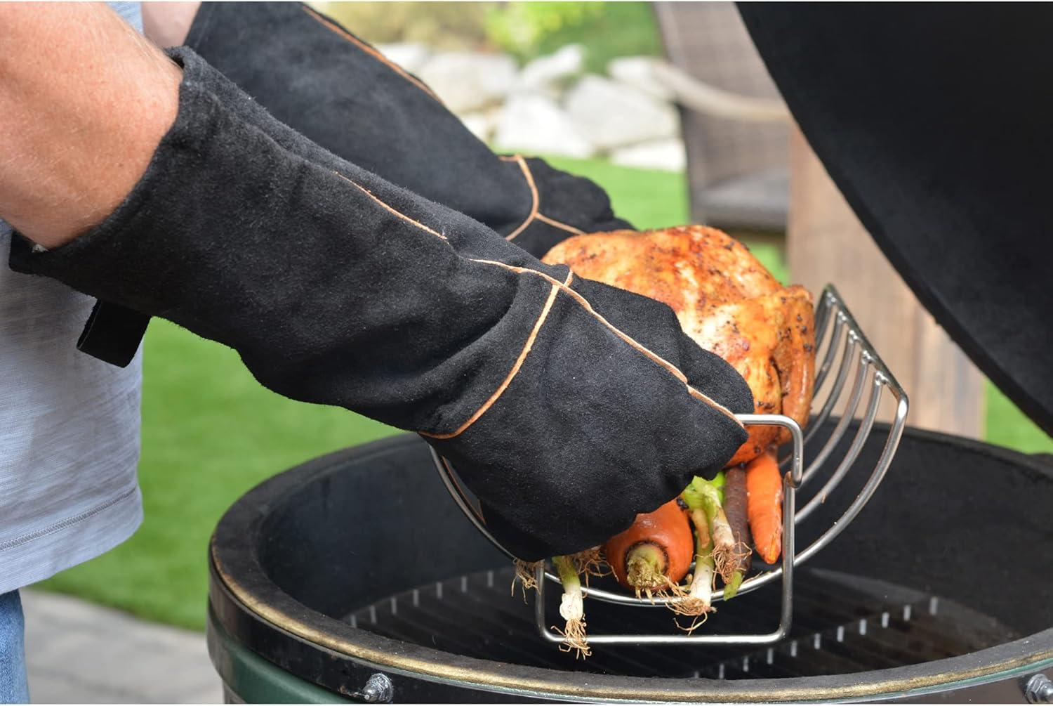 Design Imports Design Imports Leather Oven Glove Set (Set of 2)