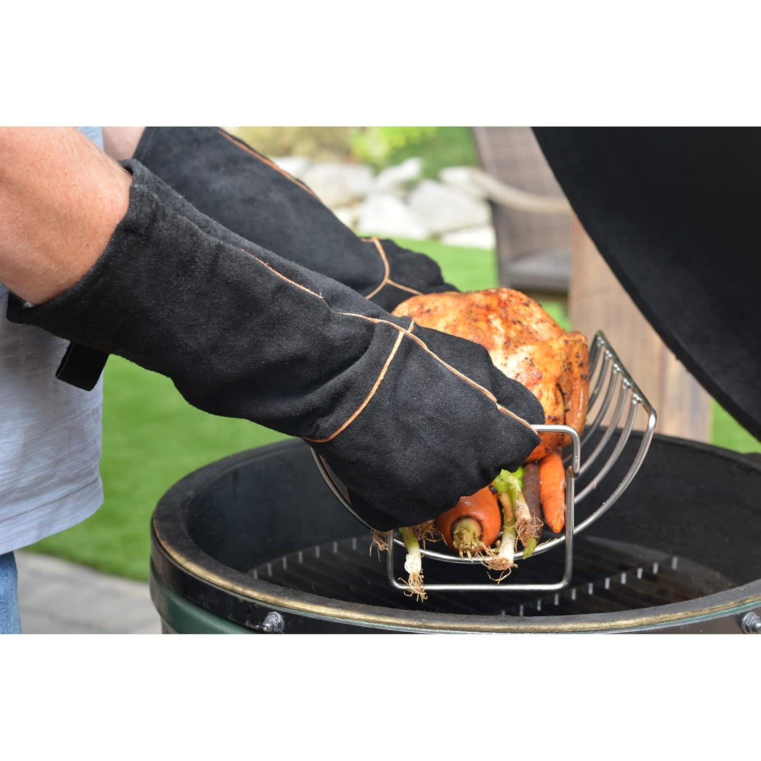 Design Imports Design Imports Leather Oven Glove Set (Set of 2)