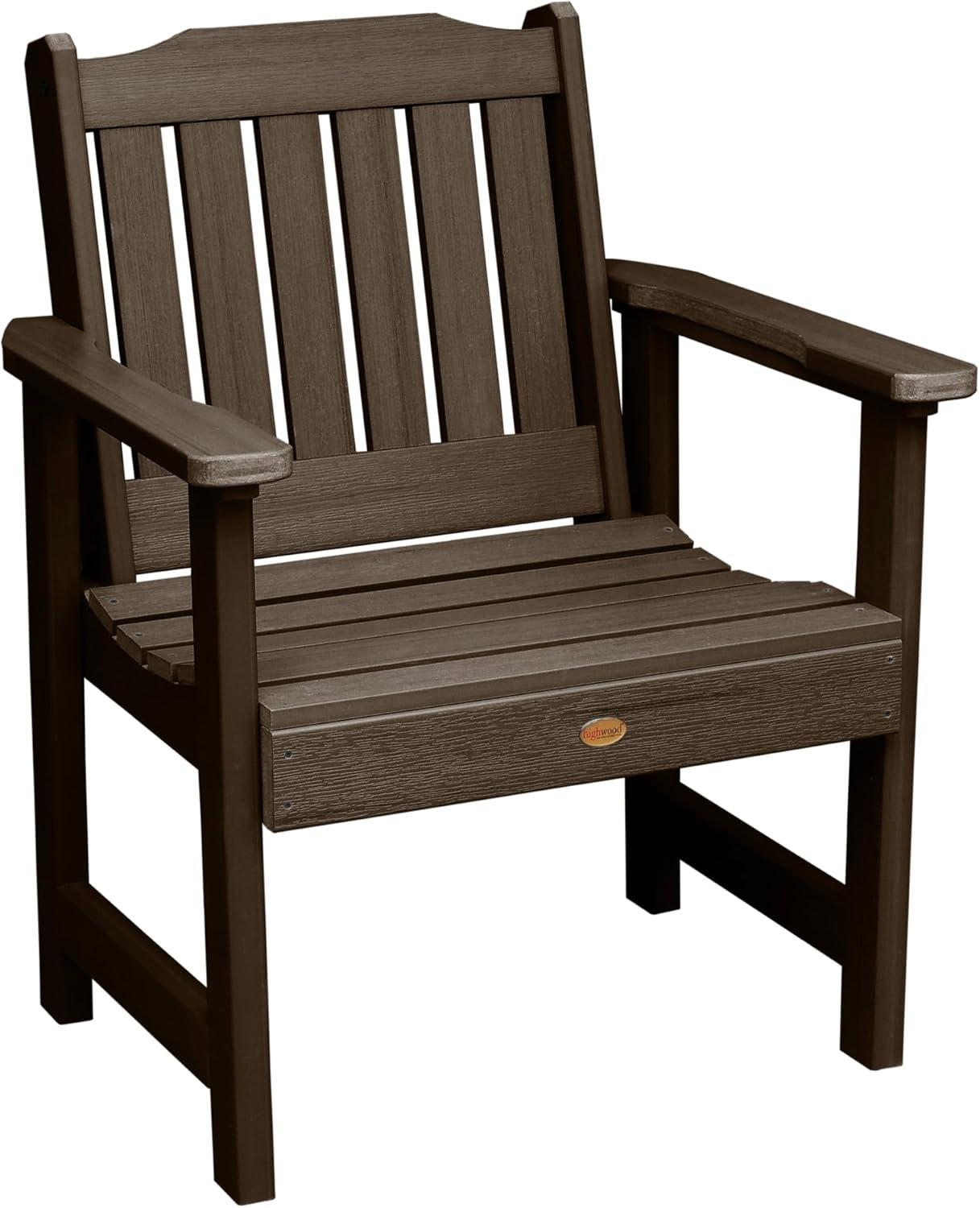 Lehigh Garden Patio Chair Weathered Acorn - highwood: Durable Outdoor Seating, Fade-Resistant
