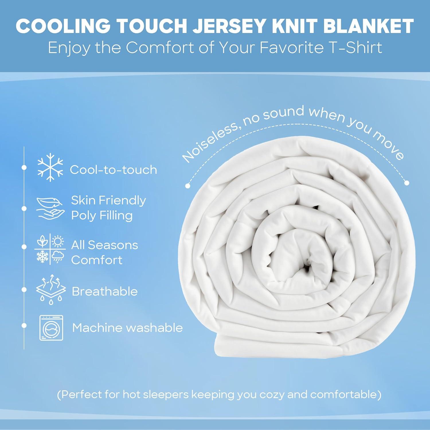 King Size White Knitted Reversible Blanket with Down Alternative Fill