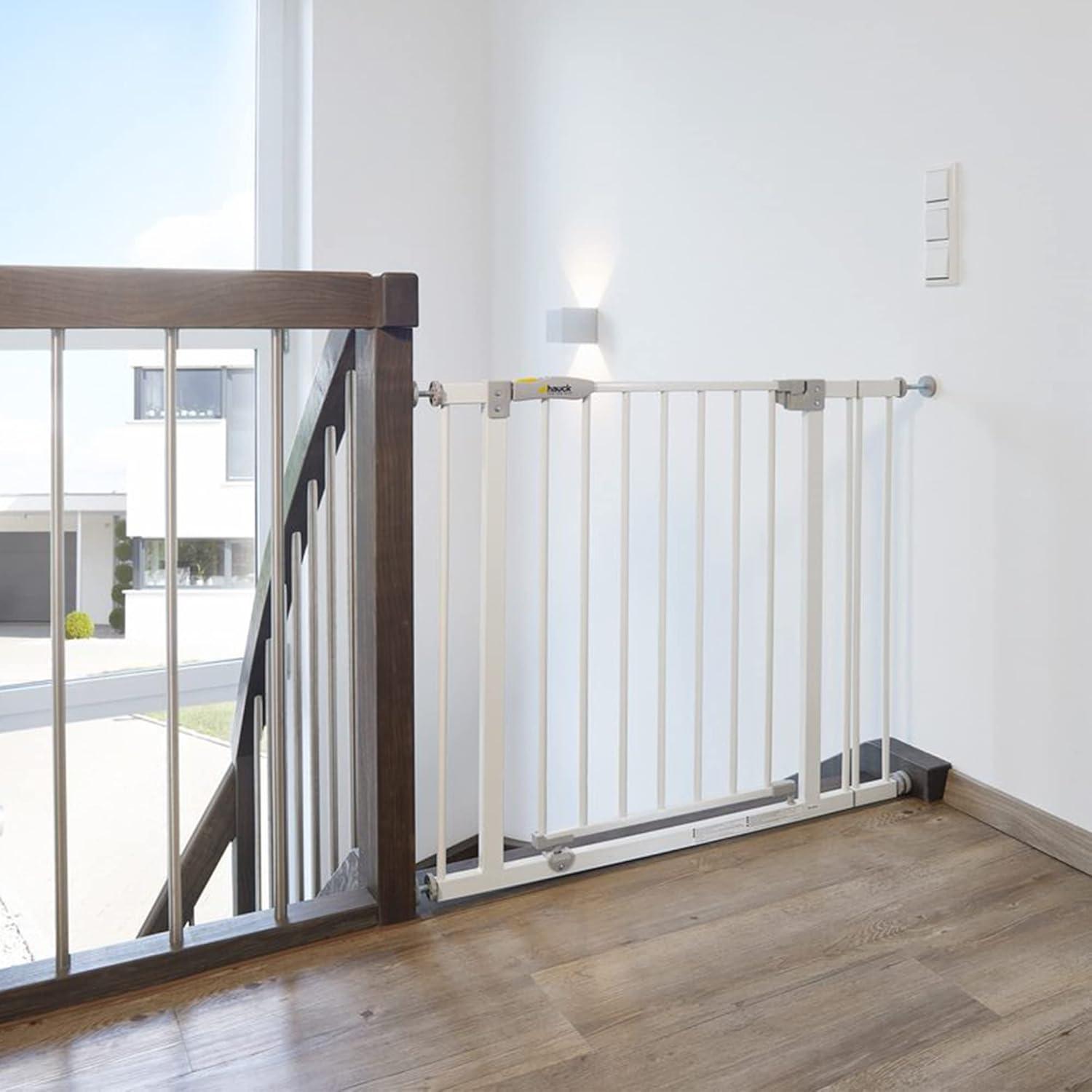 Extra Tall White Metal Walk Through Baby Gate