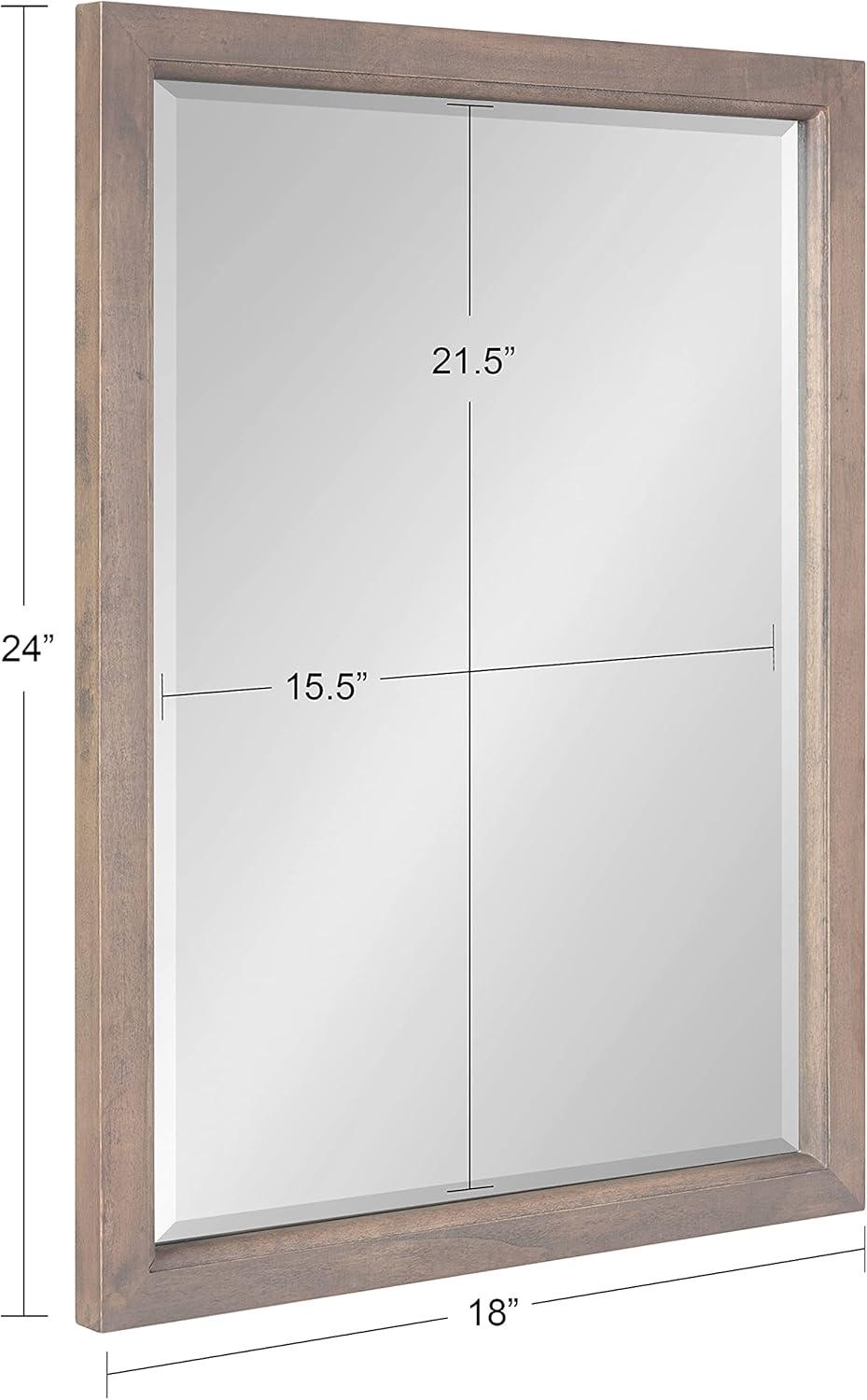 Hogan Wood Framed Decorative Wall Mirror - Kate & Laurel All Things Decor